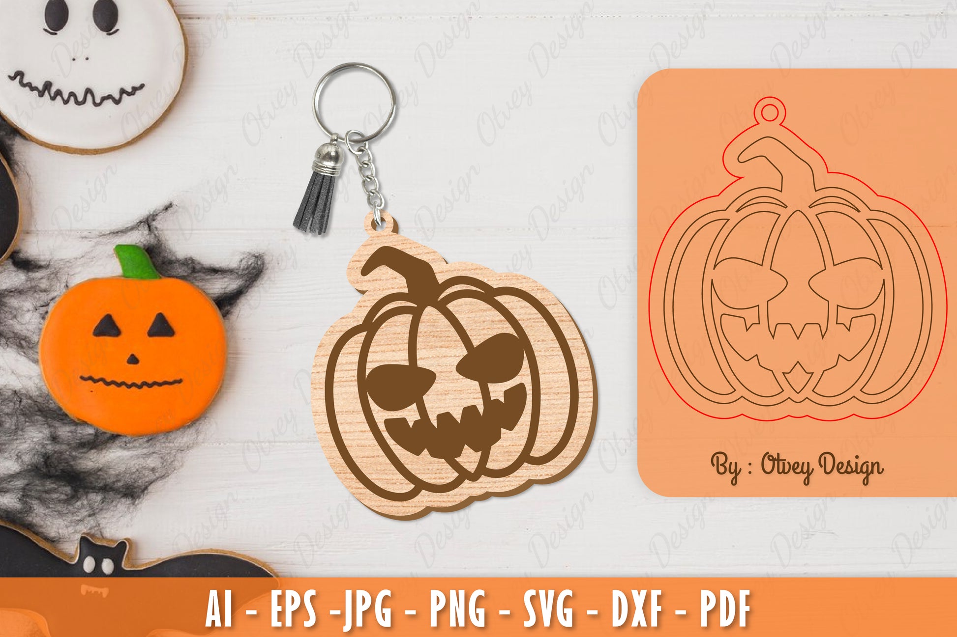 Halloween Keychain Laser Cut SVG Bundle 5 - CraftNest - Digital Crafting and Art