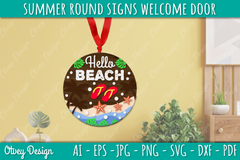 Summer Welcome Door Hangers SVG Bundle 3 - CraftNest - Digital Crafting and Art