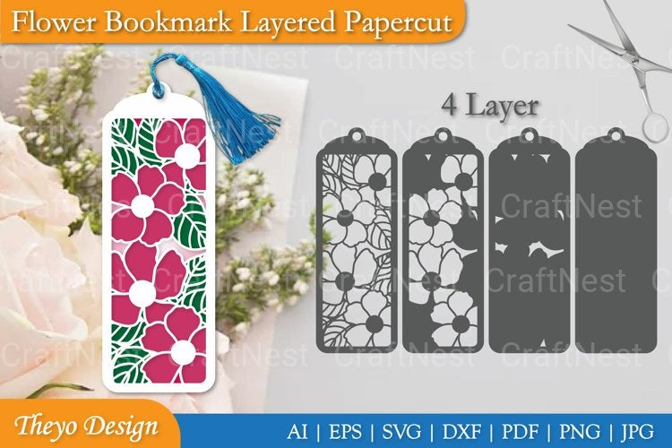 Flower Layered Papercut SVG Bundle