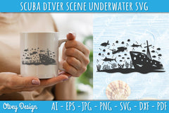 Scuba Diver Underwater World SVG Bundle 4 - CraftNest - Digital Crafting and Art
