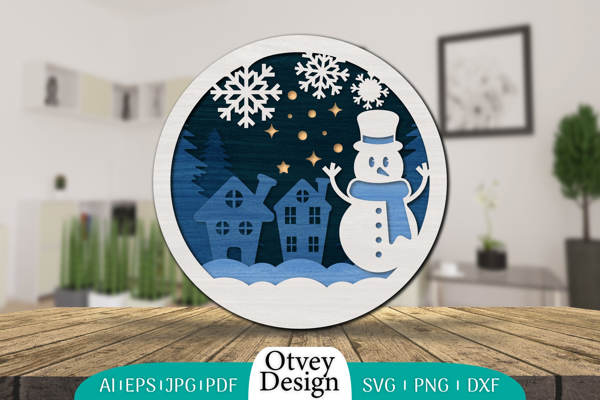 Snowman 3D Round Layered Lasercut SVG Bundle 2 - CraftNest - Digital Crafting and Art