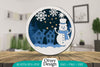 Snowman 3D Round Layered Lasercut SVG Bundle