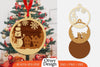 Christmas Snowman Ornament SVG Bundle