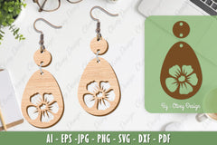 Flower Earrings Laser Cut SVG Bundle 24 - CraftNest - Digital Crafting and Art