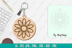 Flower Keychain SVG Bundle 30 - CraftNest - Digital Crafting and Art