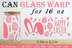 Happy Easter Day 16oz Can Glass Wrap SVG Bundle 6 - CraftNest - Digital Crafting and Art