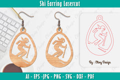 Ski Earring Laser Cut SVG Bundle 11 - CraftNest - Digital Crafting and Art