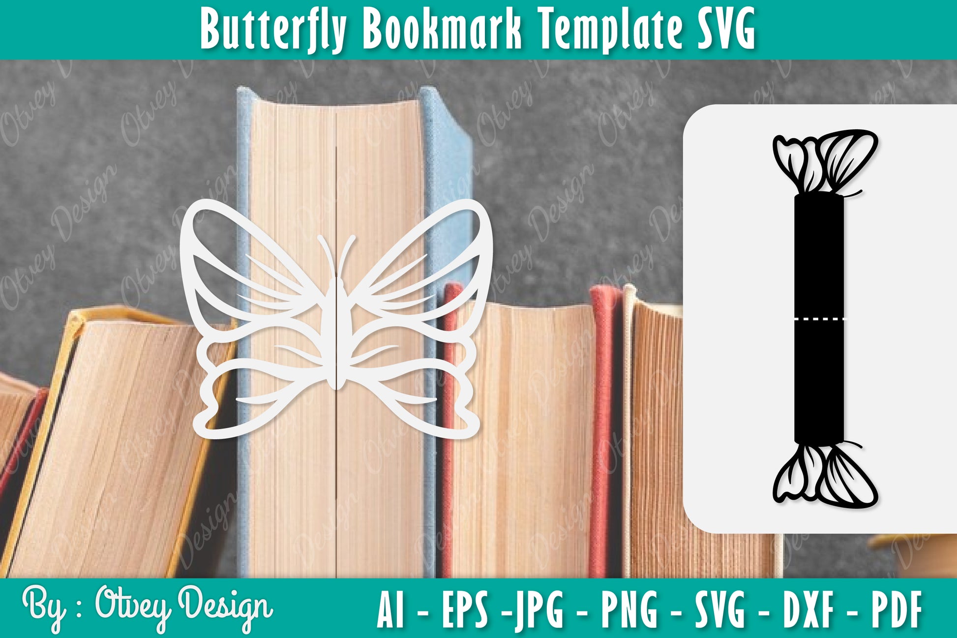 Butterfly Bookmark Template SVG Bundle 25 - CraftNest - Digital Crafting and Art