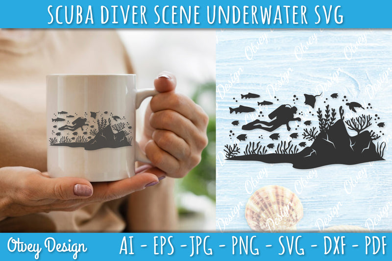 Scuba Diver Underwater World SVG Bundle 3 - CraftNest - Digital Crafting and Art