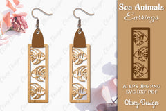 Earrings Sea Animals Laser Cut SVG Bundle 10 - CraftNest - Digital Crafting and Art