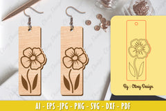 Flower Earring Laser Cut SVG Bundle 144 - CraftNest - Digital Crafting and Art