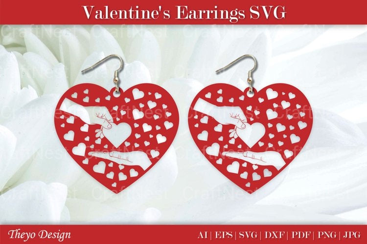 Valentine Earrings SVG Bundle