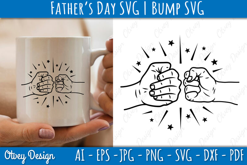 Father's Day Fist Bump SVG Bundle 1 - CraftNest - Digital Crafting and Art