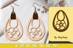 Flower Earring Laser Cut SVG Bundle 54 - CraftNest - Digital Crafting and Art