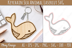 Keychain Sea Animal Lasercut SVG Bundle 4 - CraftNest - Digital Crafting and Art