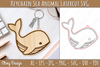 Keychain Sea Animal Lasercut SVG Bundle