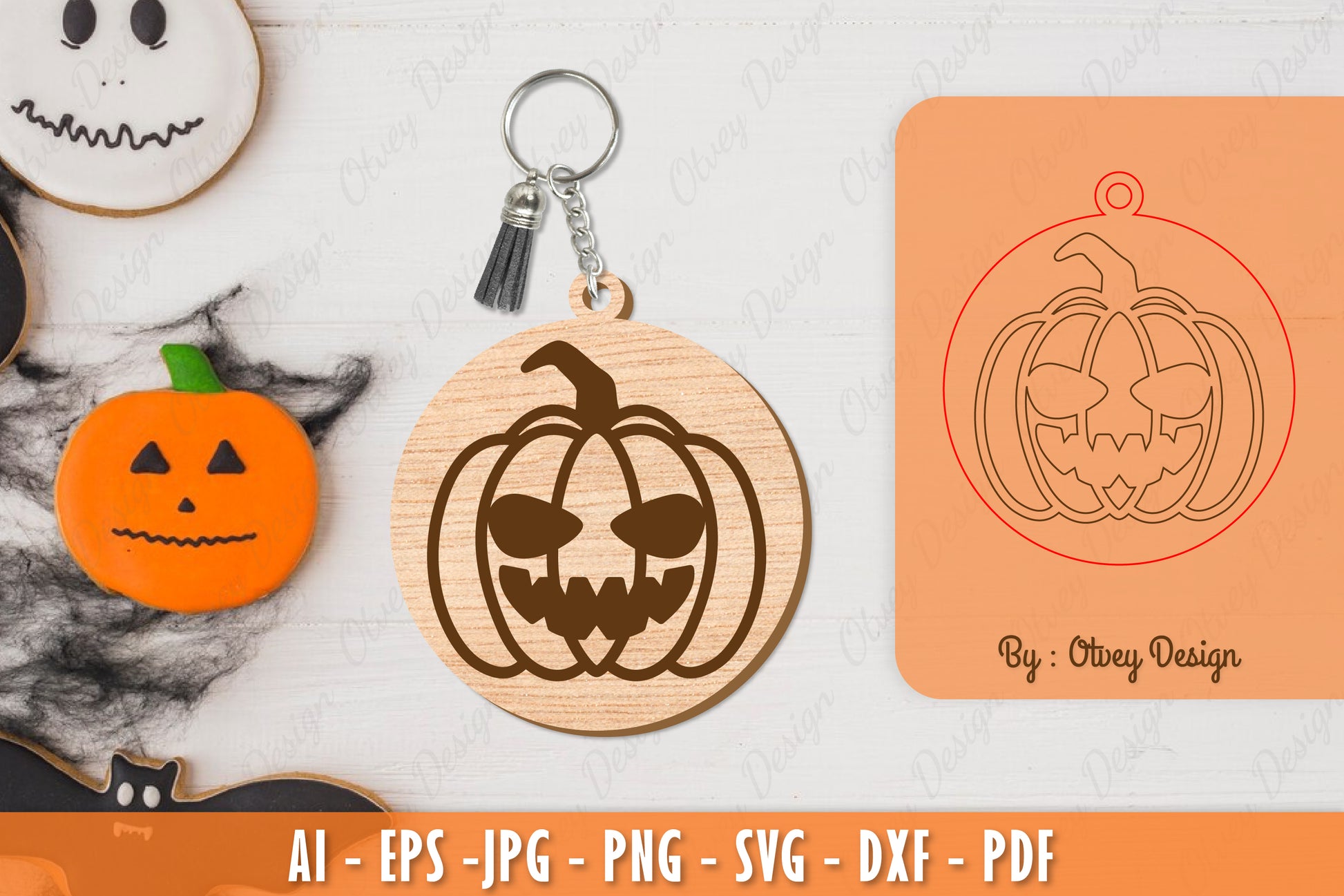 Halloween Keychain Laser Cut SVG Bundle 27 - CraftNest - Digital Crafting and Art