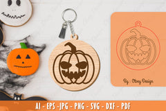 Halloween Keychain Laser Cut SVG Bundle 27 - CraftNest - Digital Crafting and Art