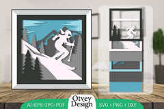 Ski 3D Shadowbox Layered SVG Bundle 3 - CraftNest - Digital Crafting and Art