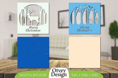 Merry Christmas Deer 3D Shadow Box Papercut SVG Bundle 7 - CraftNest - Digital Crafting and Art