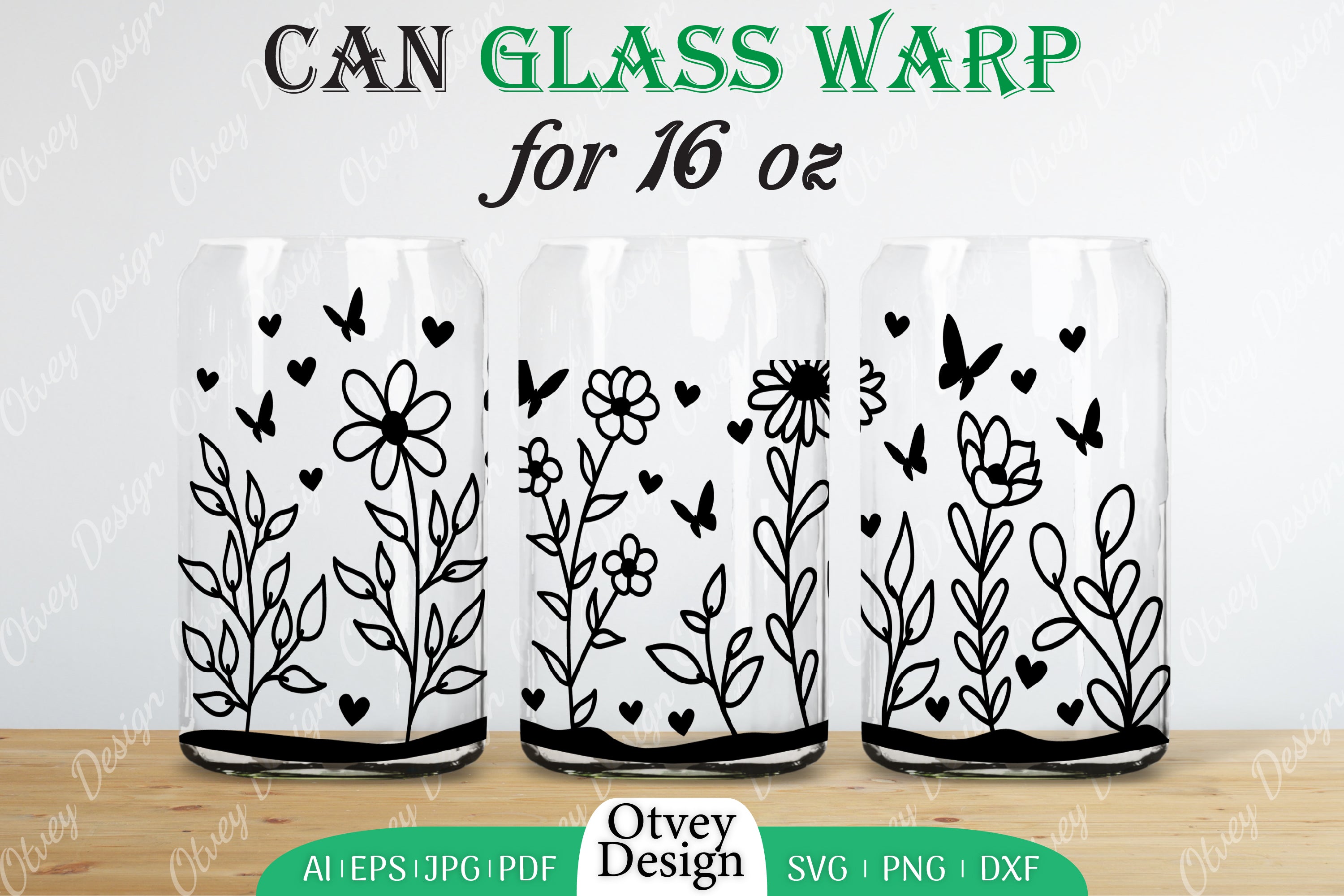 Blooming Wildflowers Can Glass 16 OZ SVG Bundle 7 - CraftNest - Digital Crafting and Art
