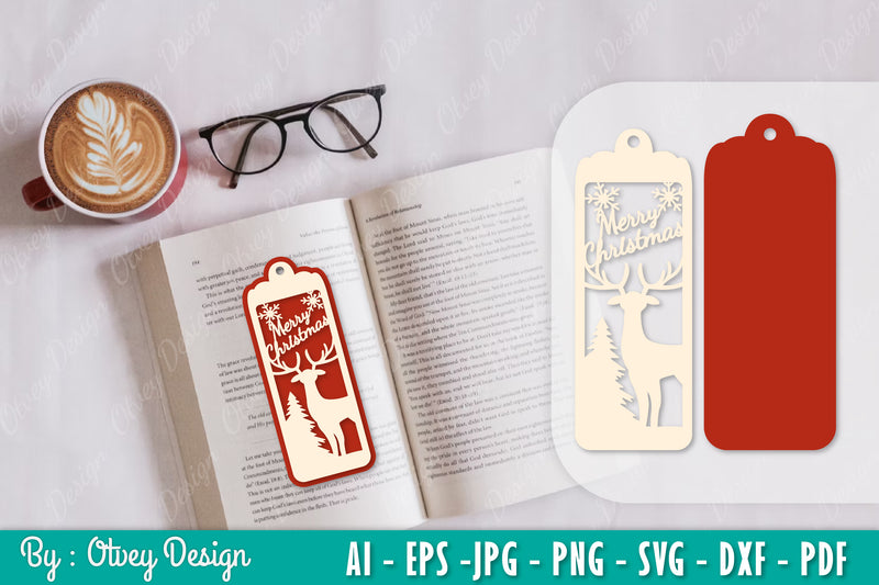 Deer Bookmark SVG Bundle 5 - CraftNest - Digital Crafting and Art