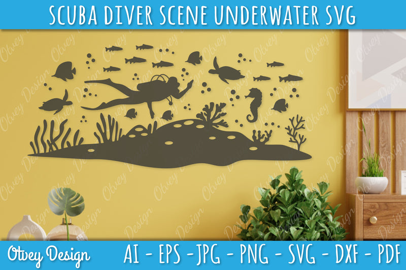 Scuba Diver Underwater World SVG Bundle 2 - CraftNest - Digital Crafting and Art