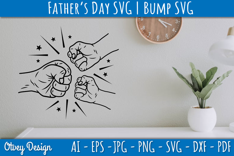 Father's Day Fist Bump SVG Bundle 4 - CraftNest - Digital Crafting and Art