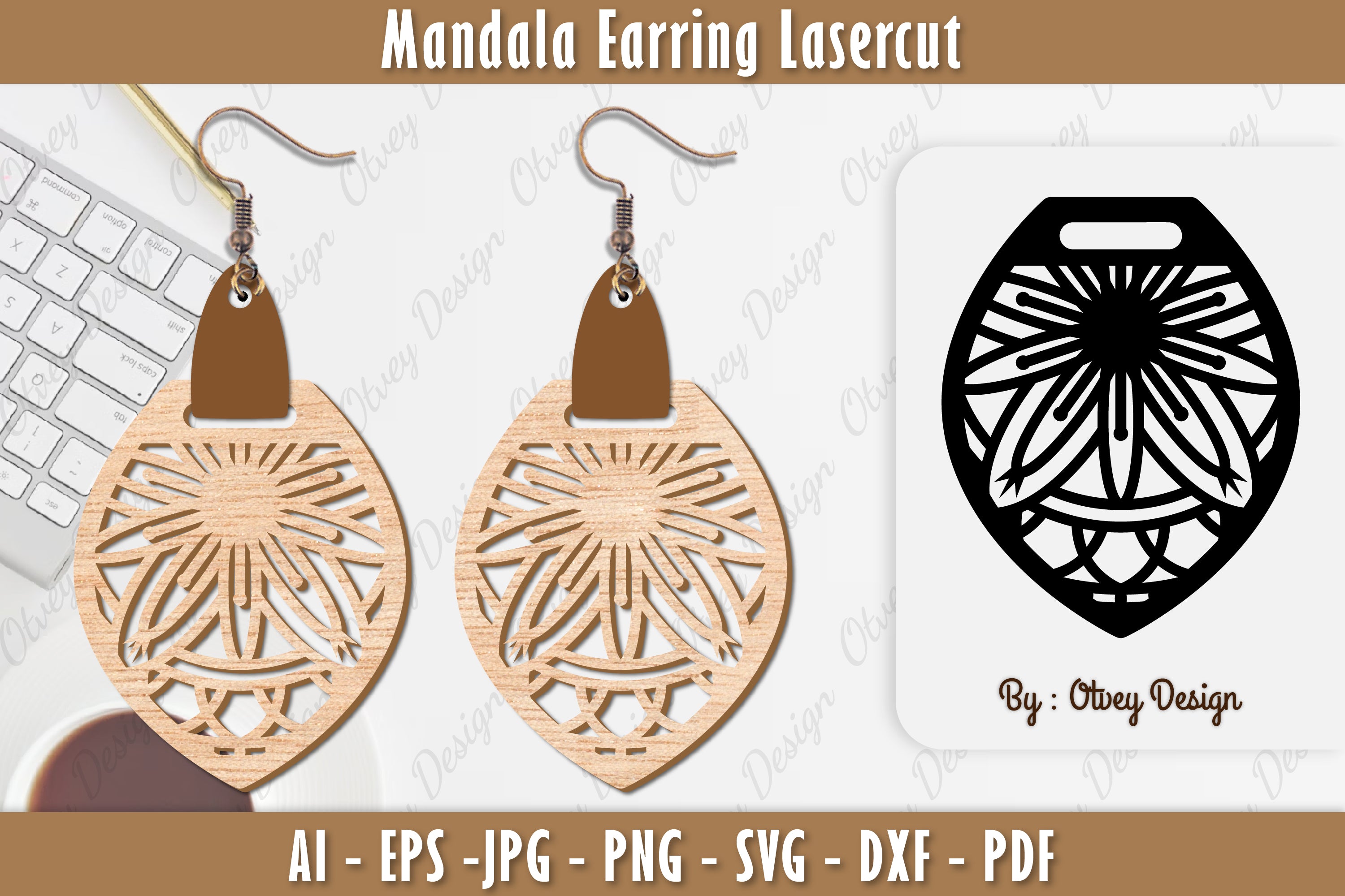 Earring Mandala SVG Bundle 45 - CraftNest - Digital Crafting and Art