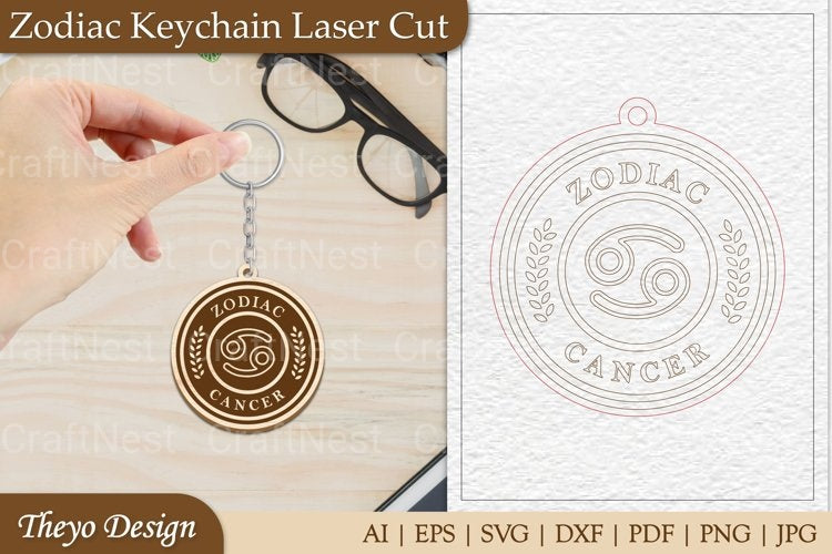 Zodiac Keychain SVG Bundle