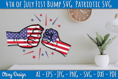 4th of July Patriotic Fist Bump SVG Bundle 7 - CraftNest - Digital Crafting and Art