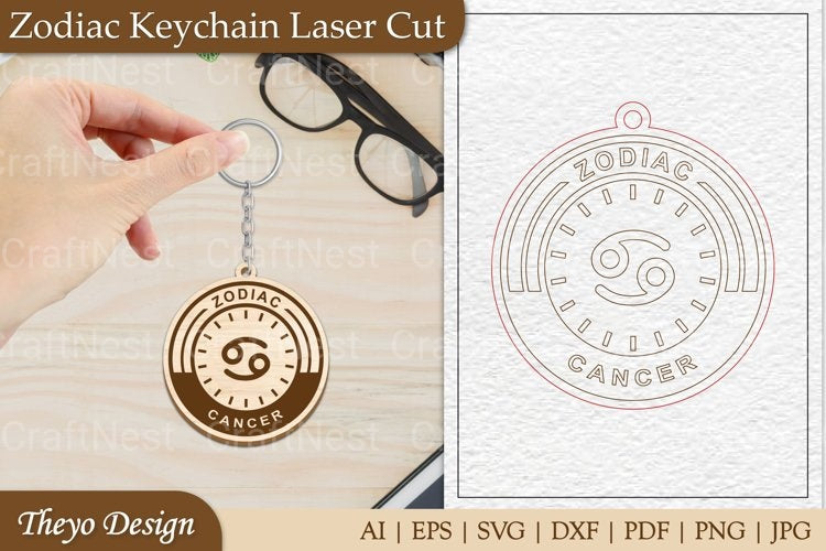 Zodiac Keychain SVG Bundle Collection