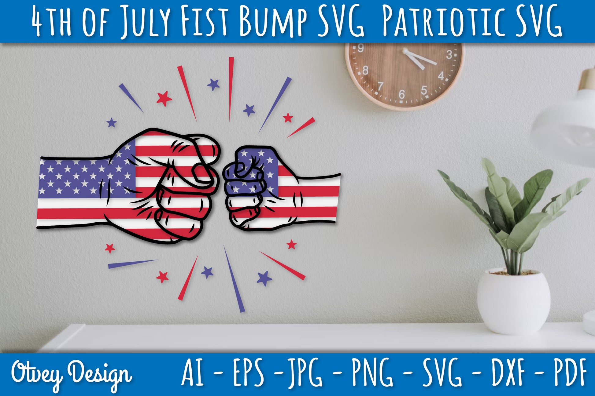 4th of July Patriotic Fist Bump SVG Bundle 5 - CraftNest - Digital Crafting and Art