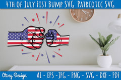 4th of July Patriotic Fist Bump SVG Bundle 5 - CraftNest - Digital Crafting and Art
