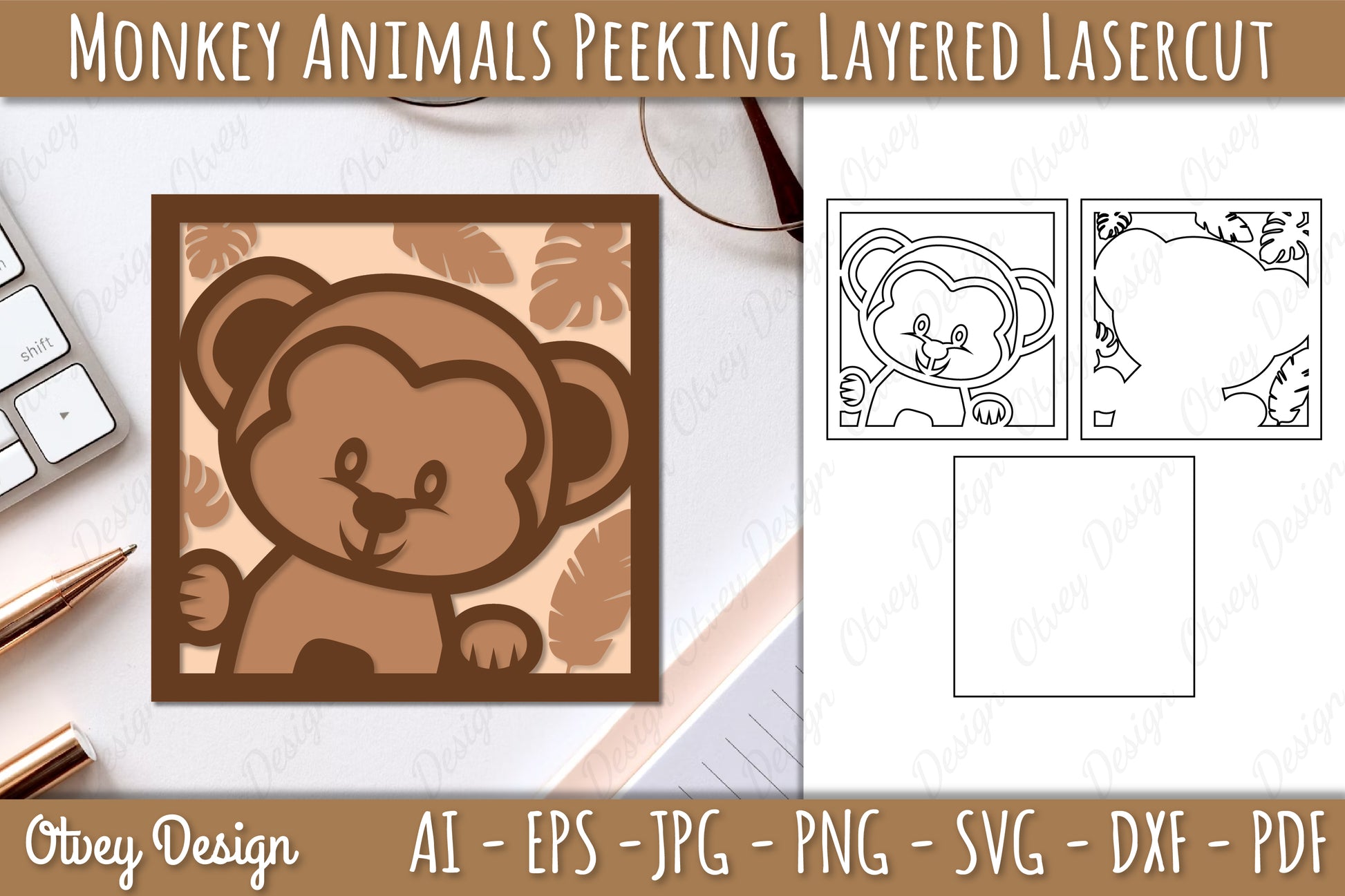 Animals Peeking Layered Lasercut SVG Bundle 10 - CraftNest - Digital Crafting and Art