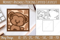 Animals Peeking Layered Lasercut SVG Bundle 10 - CraftNest - Digital Crafting and Art