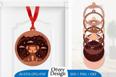 Animals 3D Ornament Layered Lasercut SVG Bundle 5 - CraftNest - Digital Crafting and Art