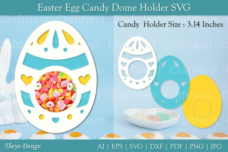 Easter Candy Dome Holder SVG Bundle
