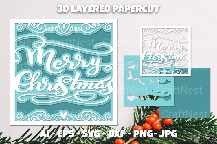 Christmas Layered Papercut SVG Bundle