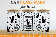 Halloween 16 oz Can Glass Wrap SVG Bundle 12 - CraftNest - Digital Crafting and Art