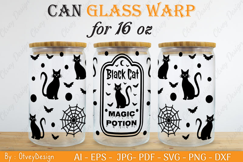 Halloween 16 oz Can Glass Wrap SVG Bundle 12 - CraftNest - Digital Crafting and Art