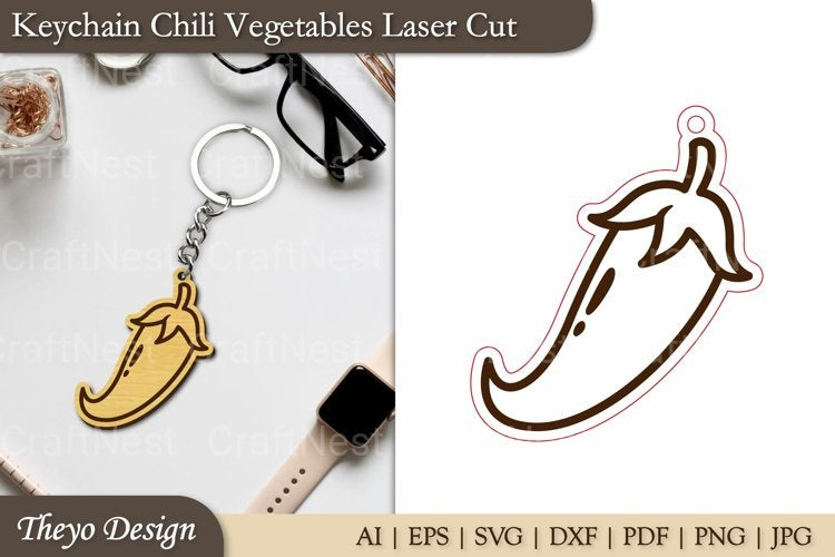Keychain Vegetables SVG Bundle