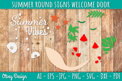 Summer Welcome Door Hangers SVG Bundle 6 - CraftNest - Digital Crafting and Art