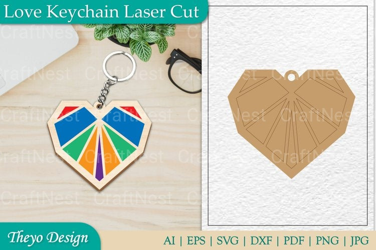 Love Keychain SVG Bundle