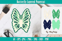 Butterfly Layered Papercut SVG Bundle 11 - CraftNest - Digital Crafting and Art