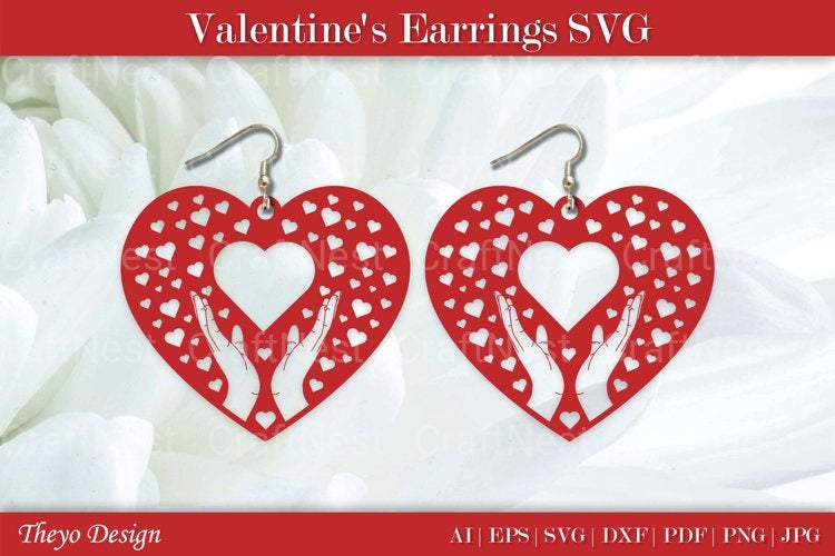 Valentine Earrings SVG Bundle