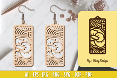 Flower Earring Laser Cut SVG Bundle 105 - CraftNest - Digital Crafting and Art
