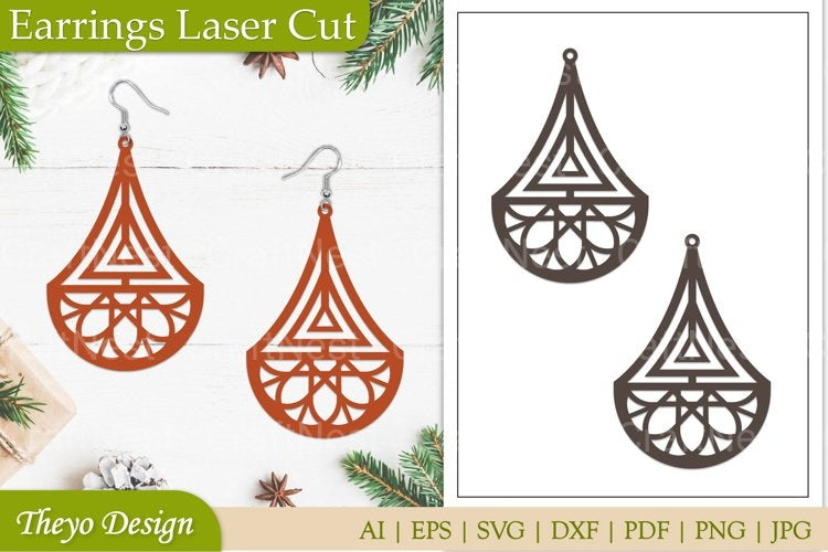 Mandala Lasercut Earrings SVG Bundle