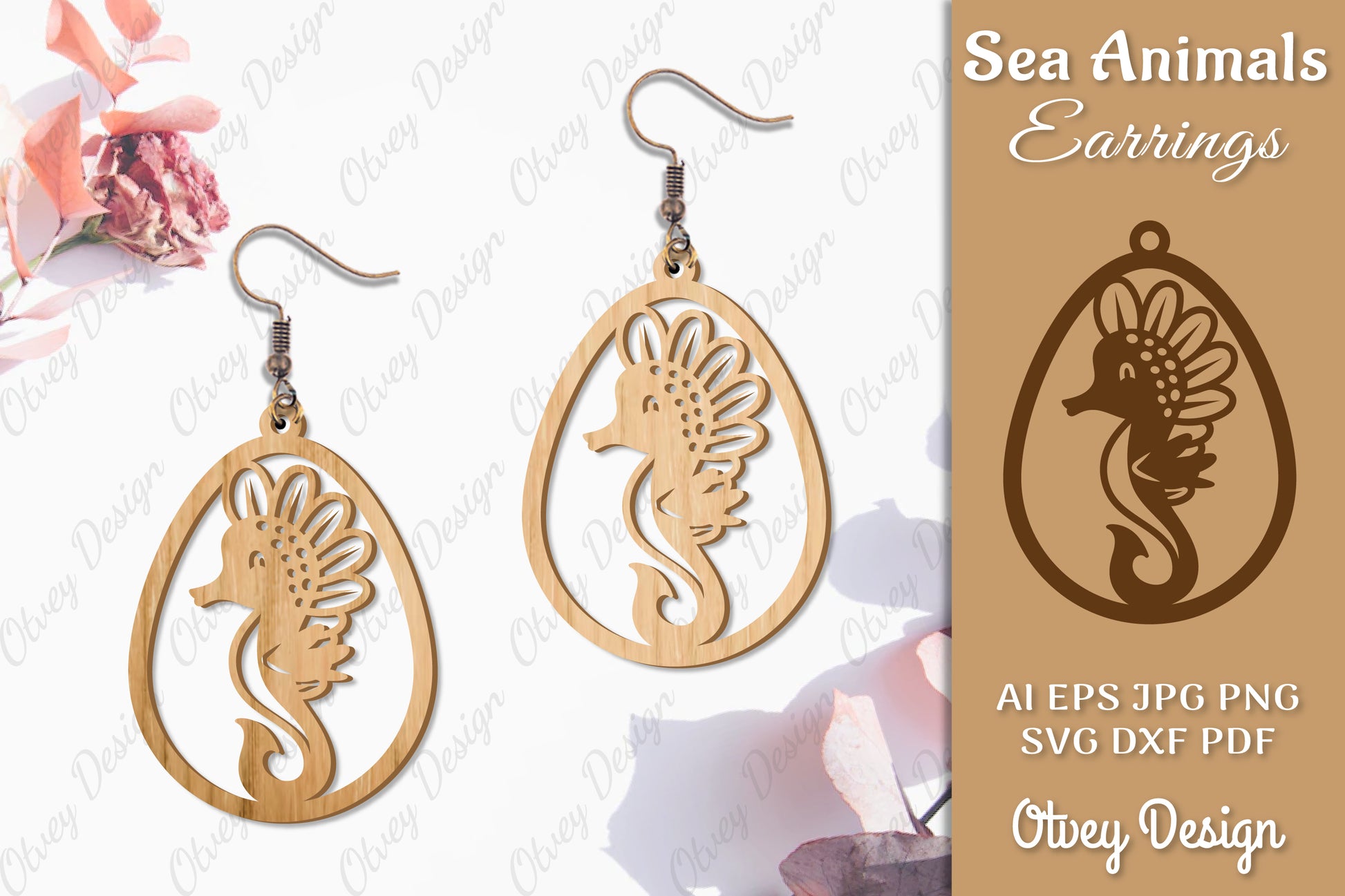 Sea Animals Earrings SVG Bundle - CraftNest - Digital Crafting and Art