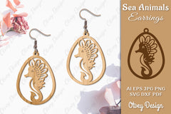 Sea Animals Earrings SVG Bundle - CraftNest - Digital Crafting and Art